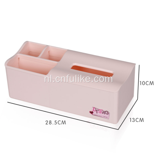 PS-materiaal Tissue Box Desk Storage Organizer